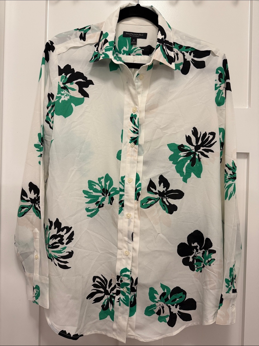 Banana Republic Dillon Shirt with Green & Black Floral Print